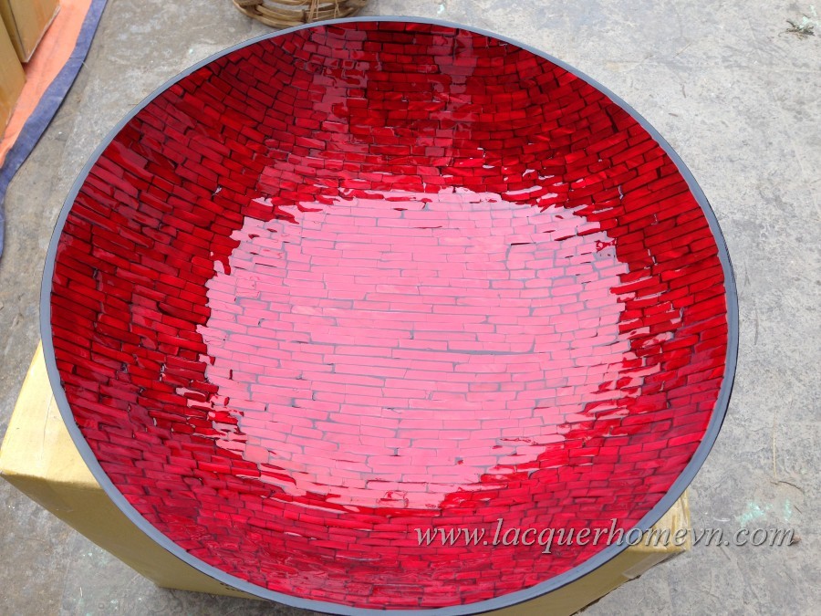 Bamboo seashell inlay lacquer bowls